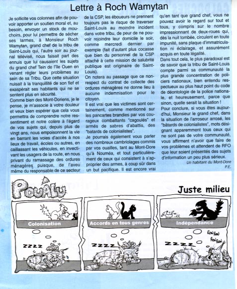 Lettre à Roch Wamytan