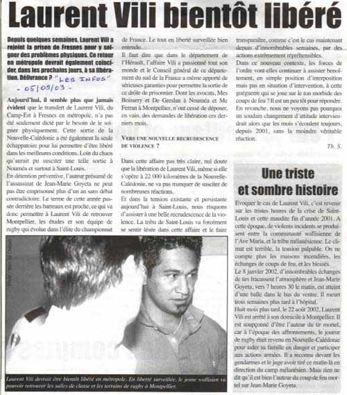 Laurent Vili bientôt libéré
